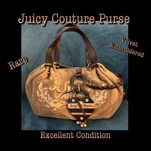 Juicy Couture Velvet Embroidered Gorgeous Purse RARE